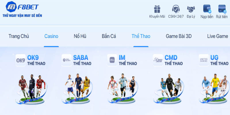 Nền tảng Thể thao F8bet cung cấp giao diện thân thiện, dễ sử dụng