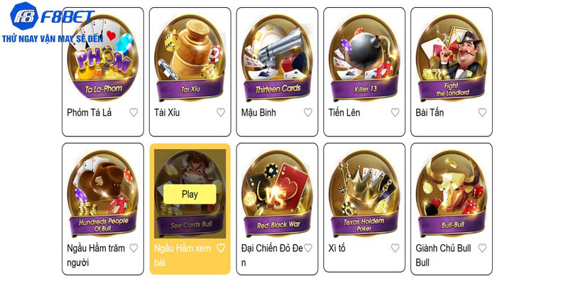 Với game bài F8bet, bạn sẽ được cung cấp công cụ hiển thị bài rõ ràng